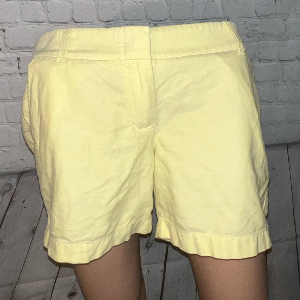 J. Crew Yellow High Waist shorts size 6